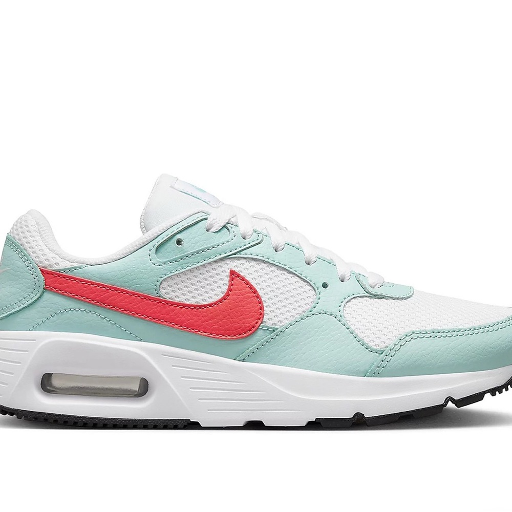 Nike Women's Sneakers - White, Mint, and Red